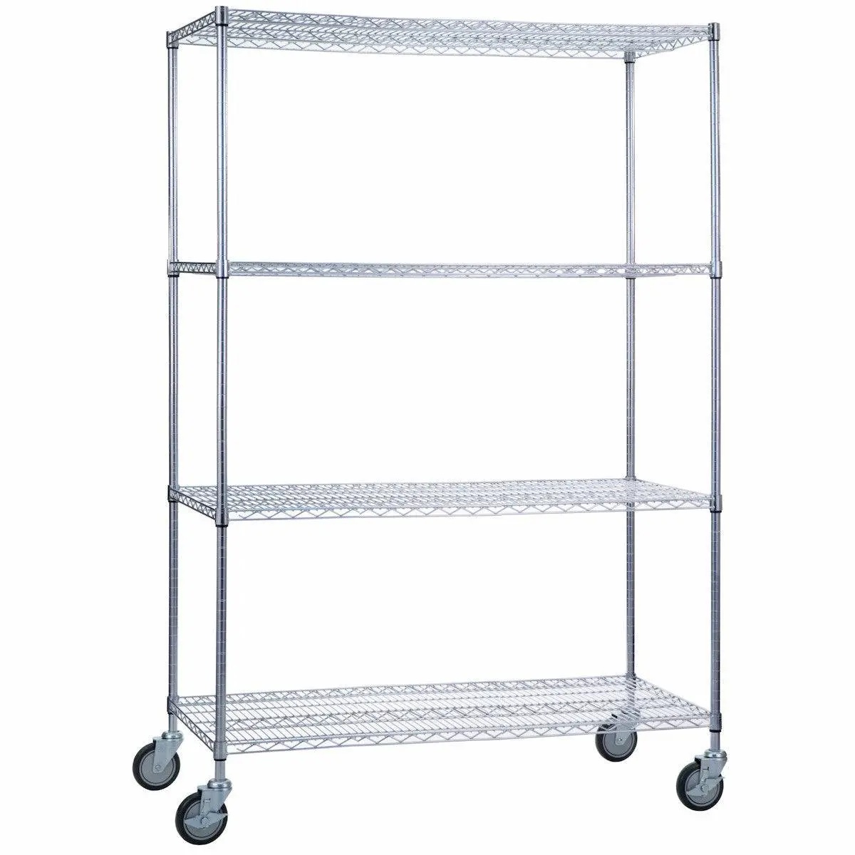 Wire Linen Cart With Casters - 18" X 48" X 72" 1