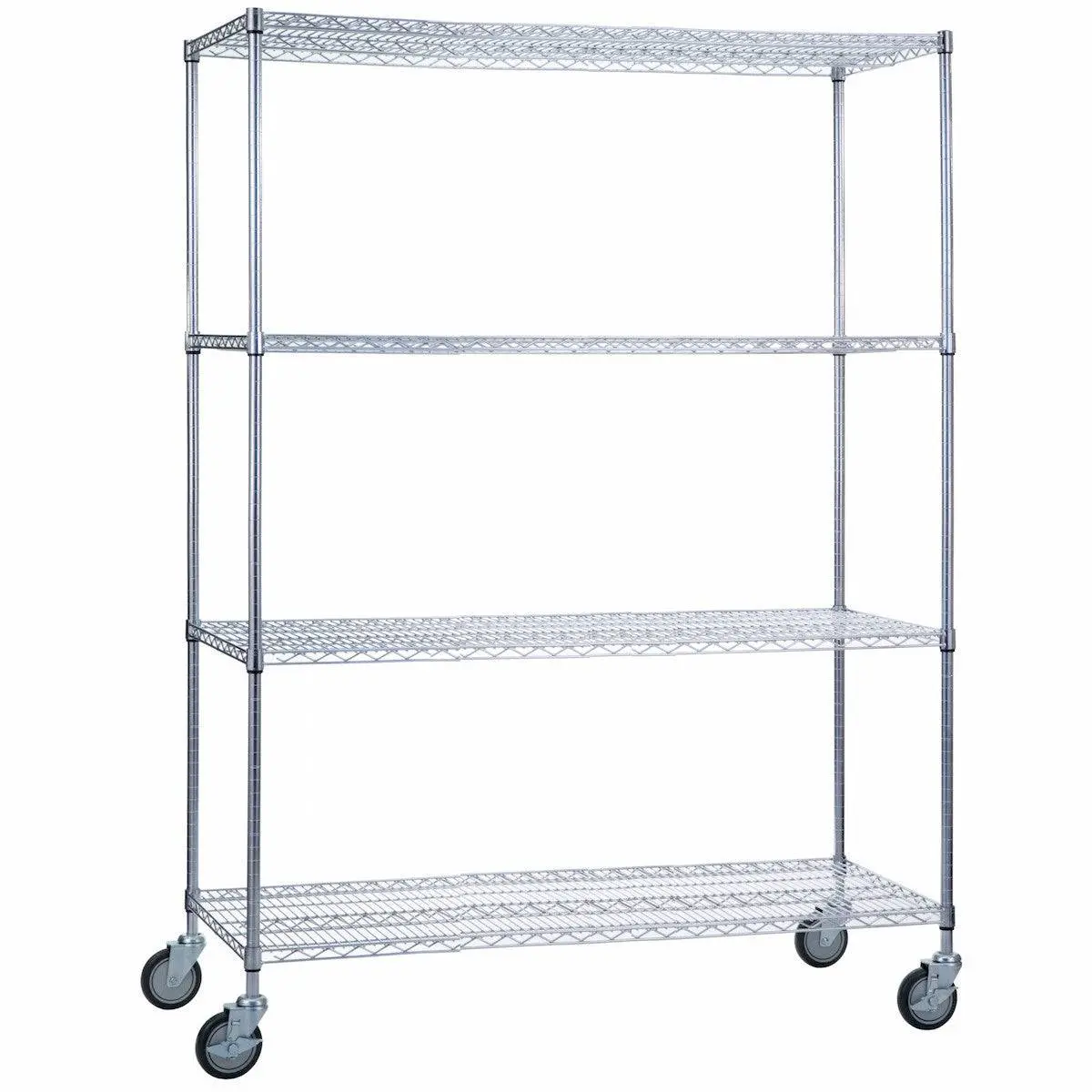 Wire Linen Cart With Casters - 18" X 60" X 72" 1