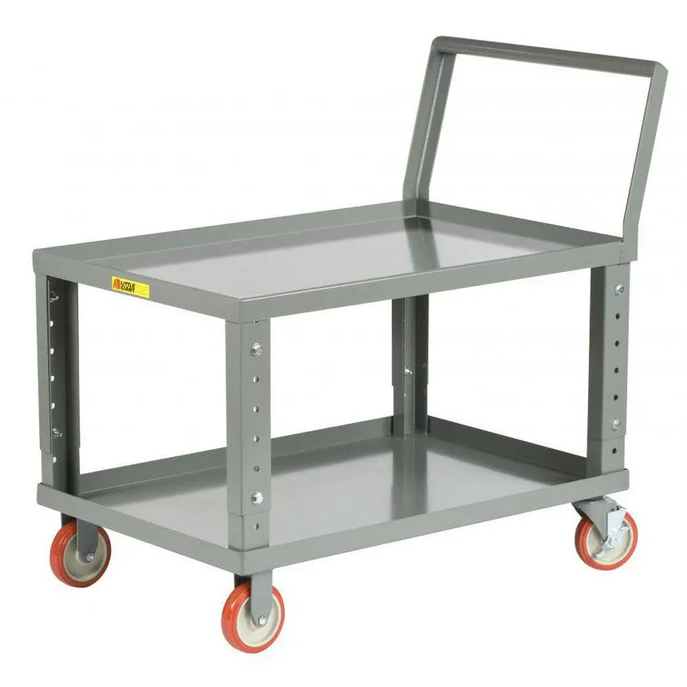 Ergonomic Adjustable Height Shelf Truck (W/ Lips) 1