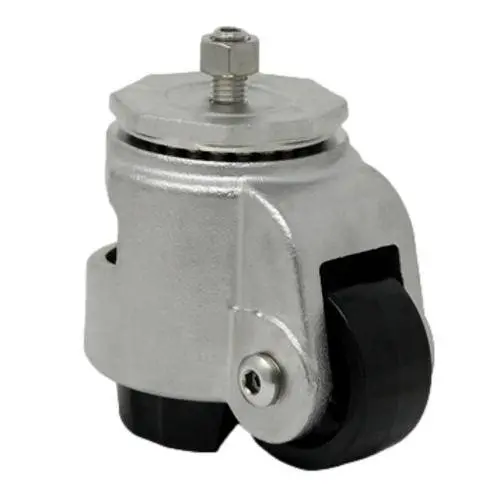 Stainless Steel Leveling Caster Threaded Hollow Kingpin - 1300 Lbs. Cap. 1