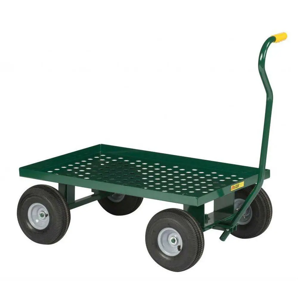 Nursery Wagon Perforated Steel Deck (Pneumatic Wheels) 1