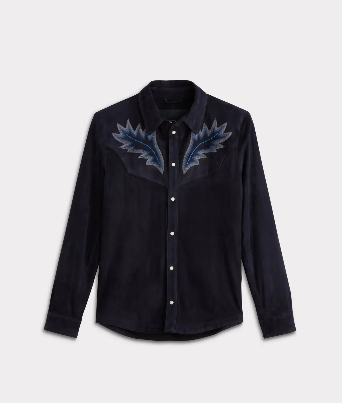 Ace Suede Shacket :: Dusty Blue 1