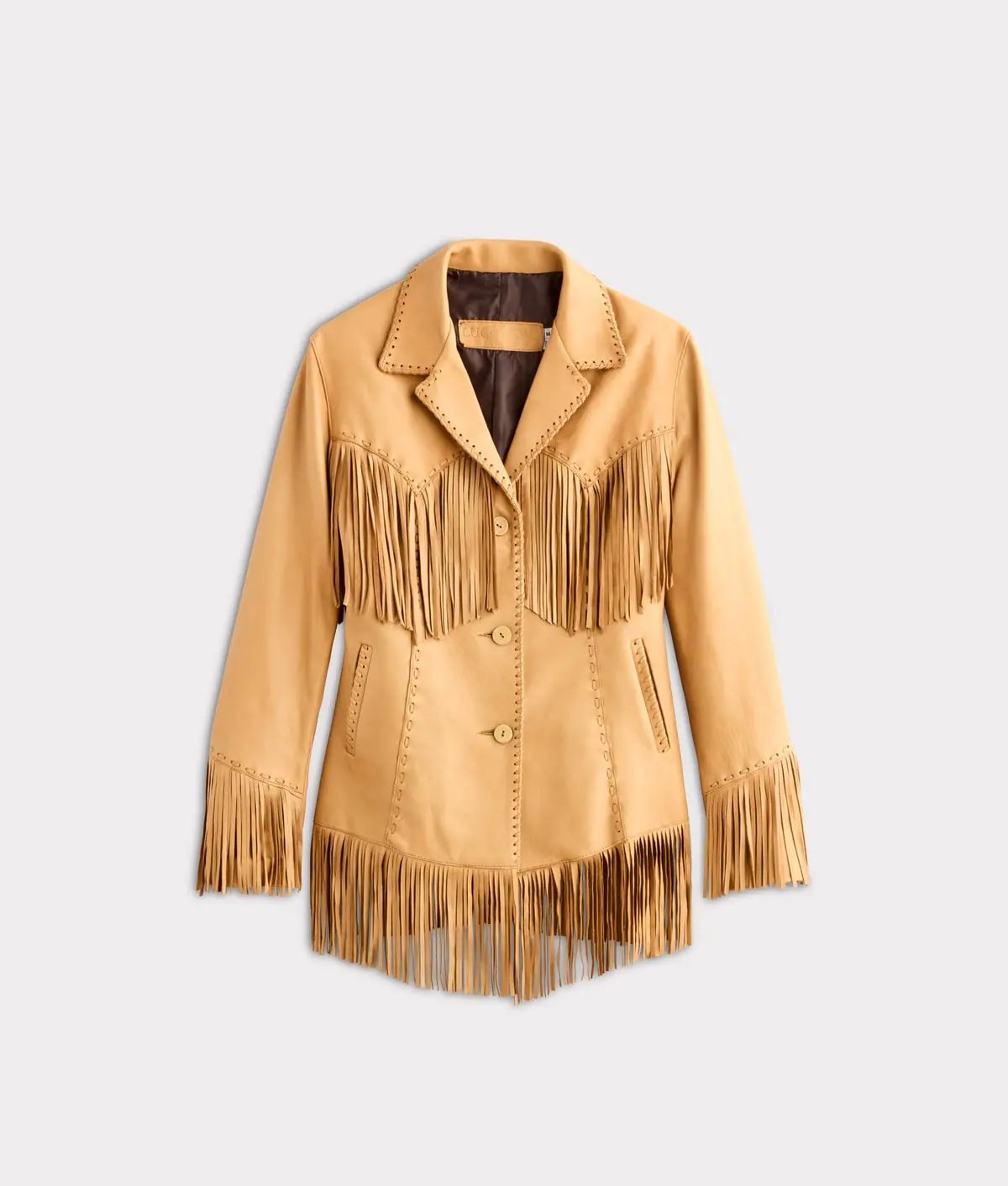Tallulah Fringe Jacket :: Saddle Tan 1