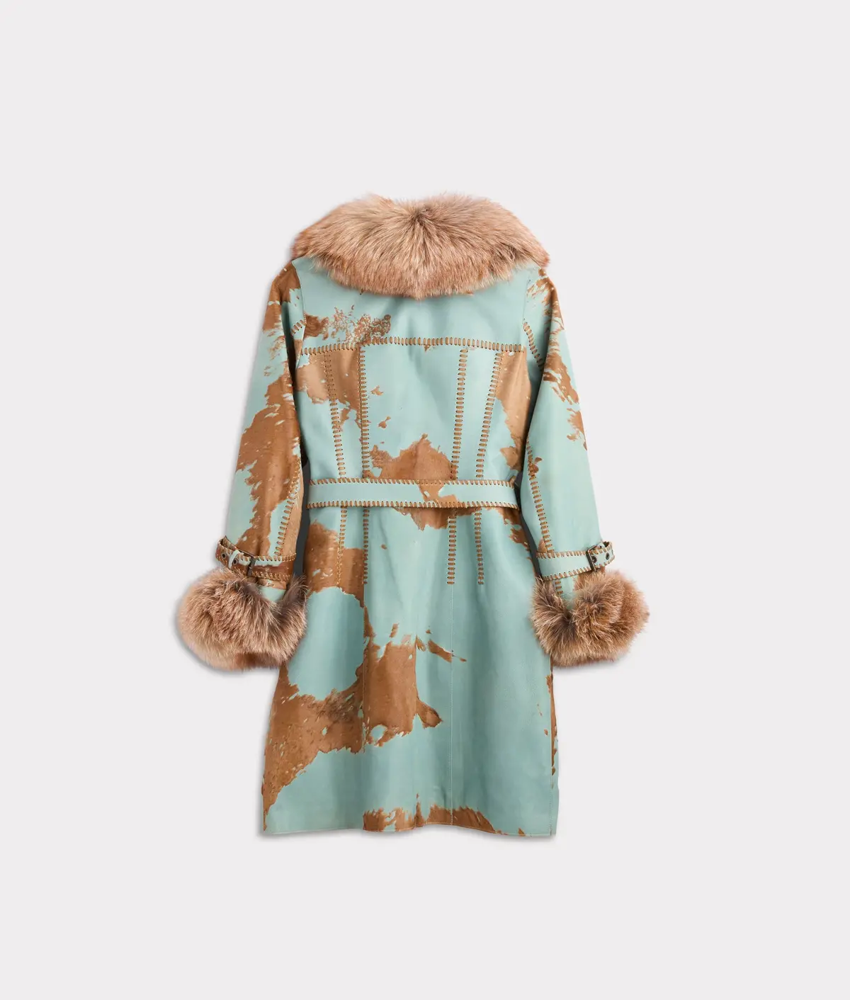 Calista Coat :: Turquoise/Brown 3