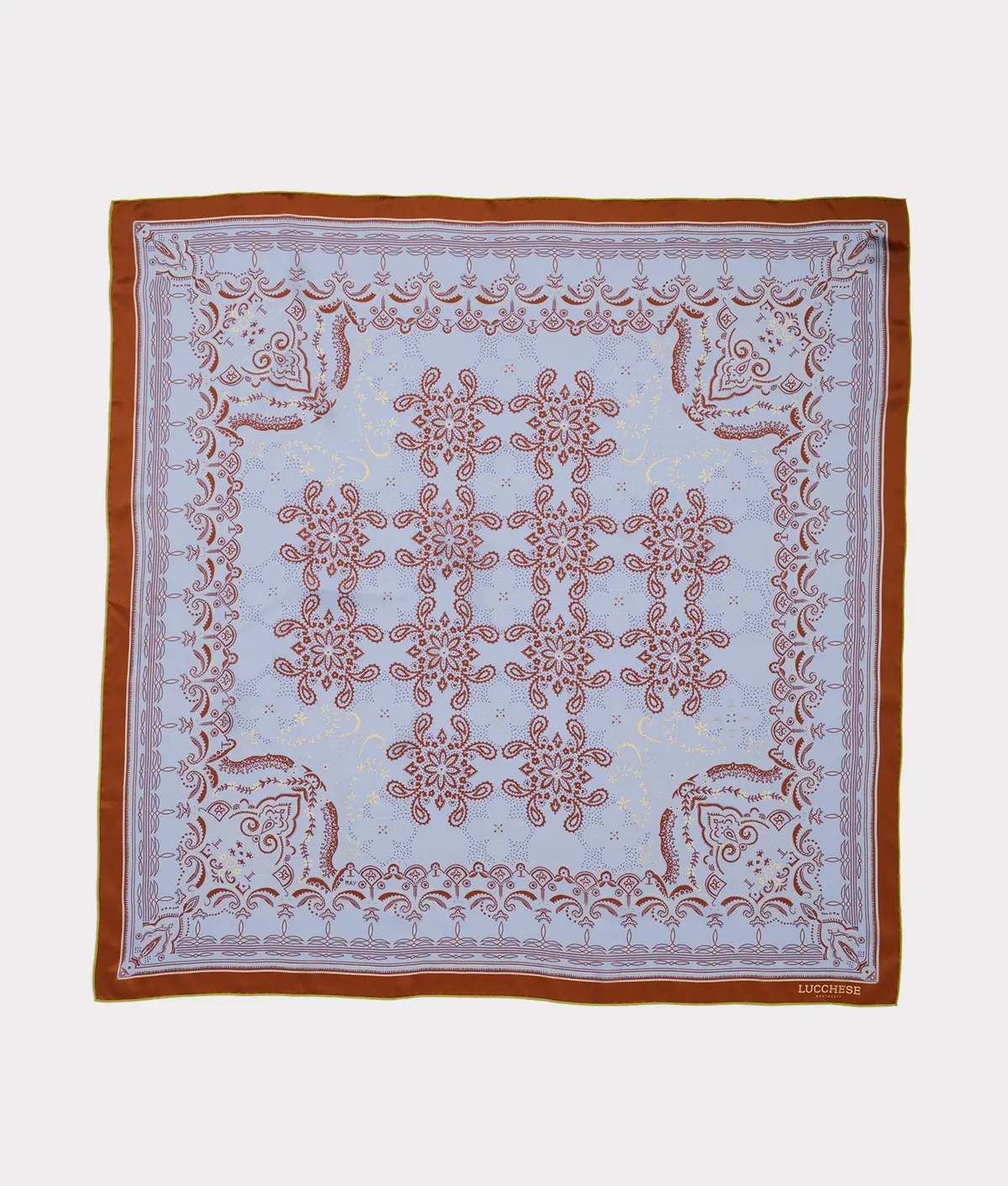 Mirrored L Silk Scarf :: Sky Blue 1