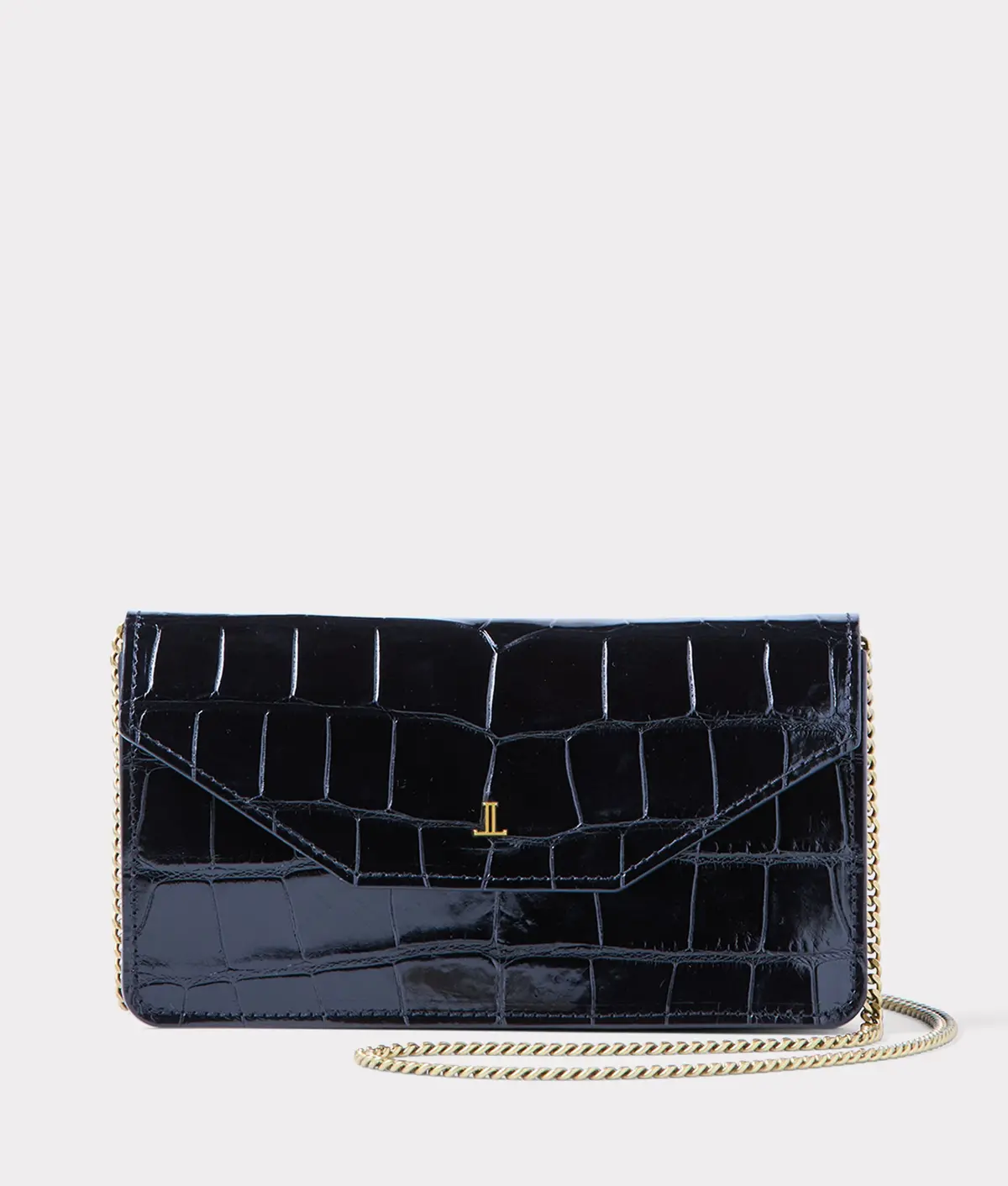 Long Exotic Wallet On A Chain :: Black 1
