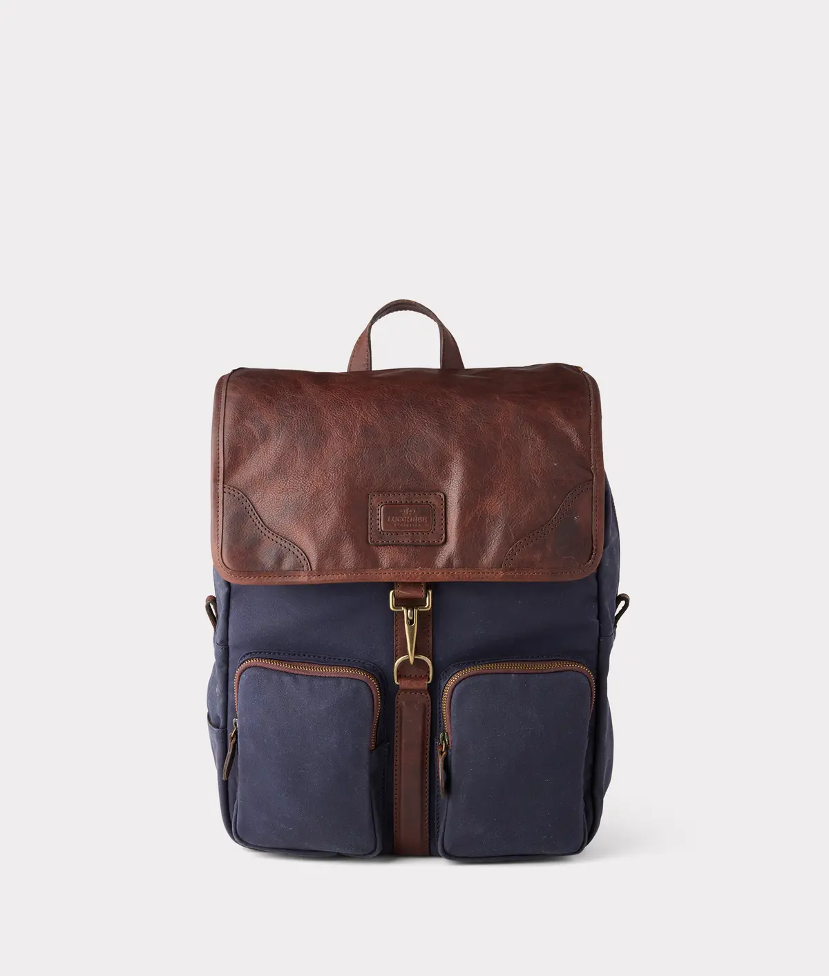 Everyday Waxed Canvas Backpack :: Navy 1