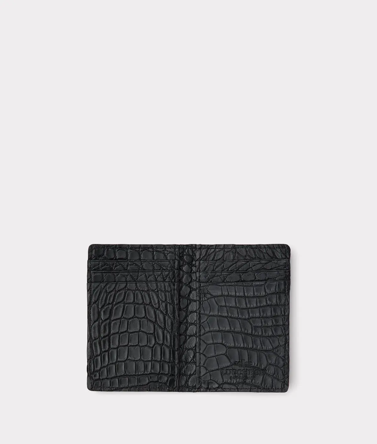 Bifold Wallet - American Alligator :: Black 2