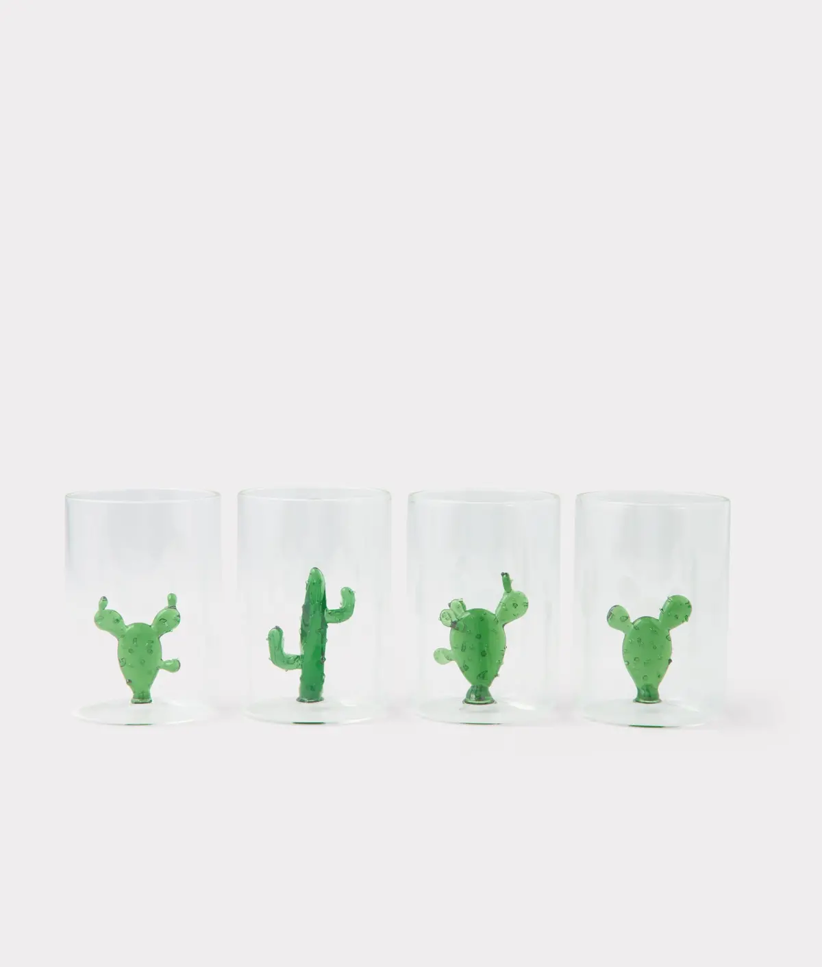 Cactus Drinking Glasses - Set Of Four :: Green 1