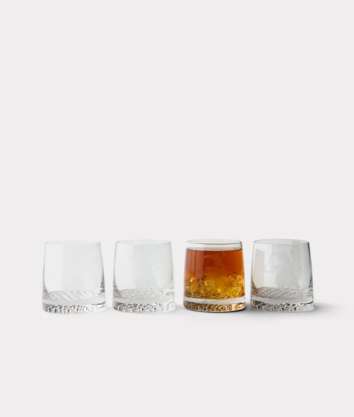 Saddle Bronc Glasses - Set Of Four :: White 1
