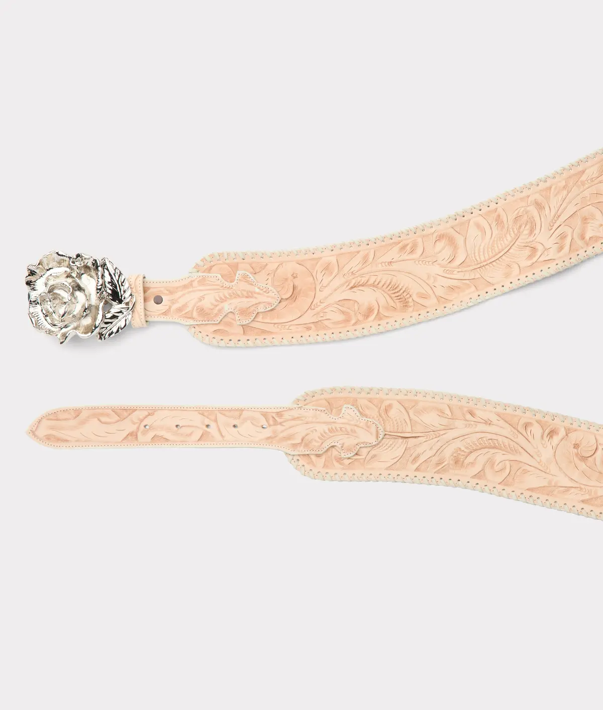 Rose Buckle Belt :: Natural 3