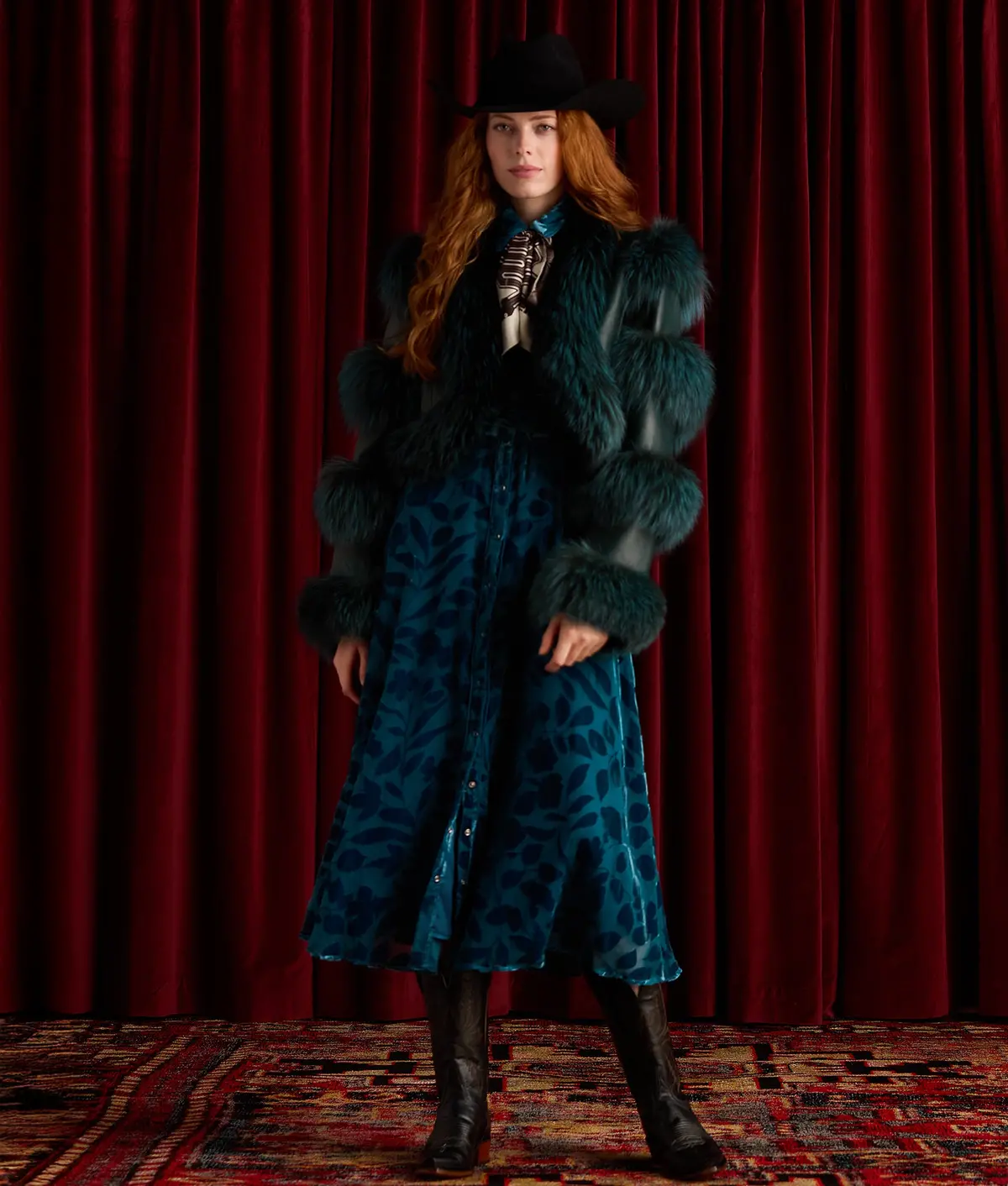 Avery Velvet Dress :: Multi 2