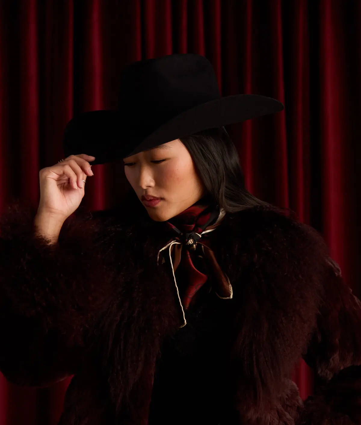 Cavalry Scarf :: Black Cherry 2