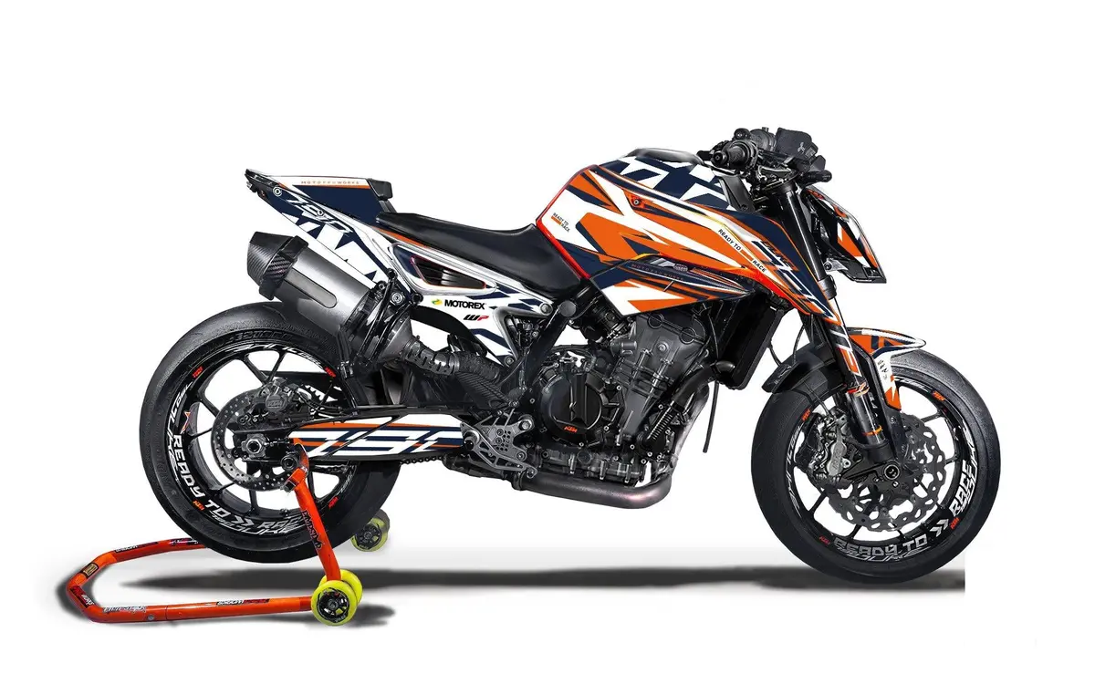 Ktm 790/890 Duke Graphics - "Legacy" (Blue/Orange) 1