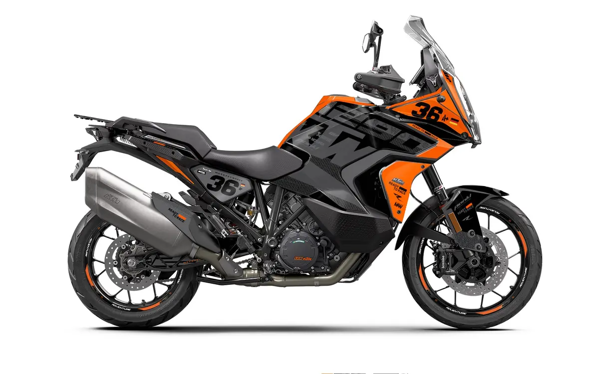 Ktm 1290 Super Adventure Graphics - "Frontier" (Black/Orange) 1