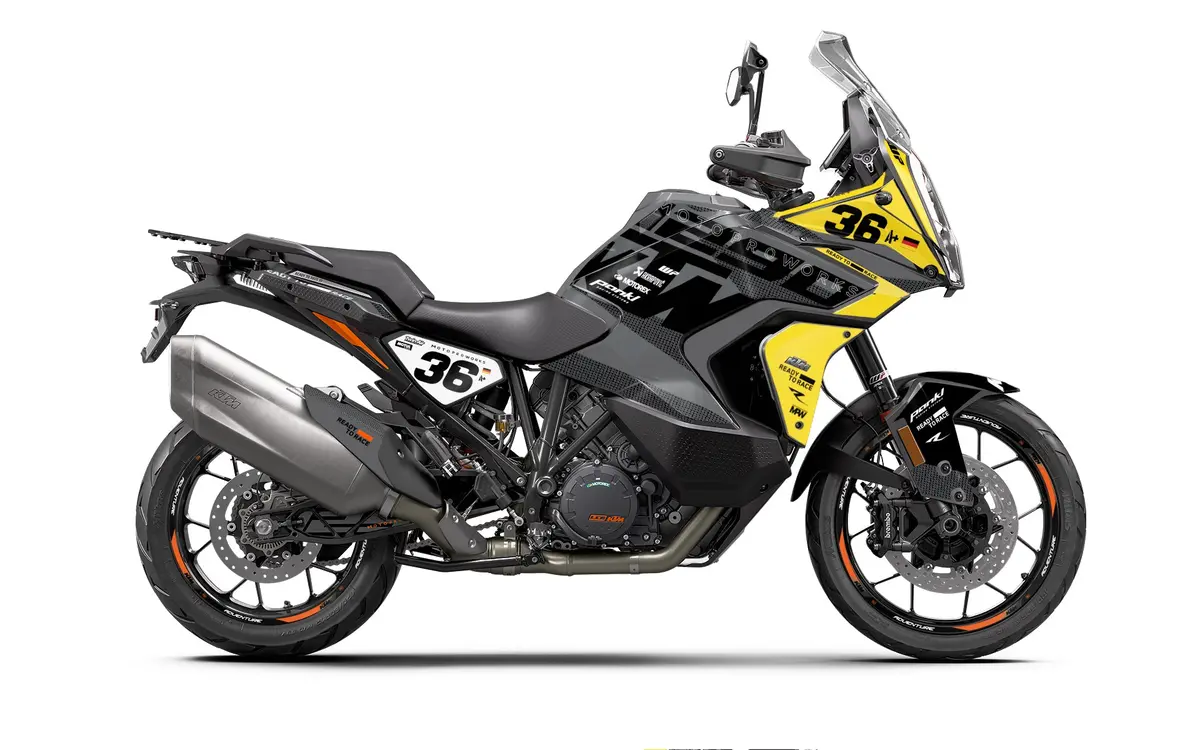 Ktm 1290 Super Adventure Graphics - "Frontier" (Grey/Yellow) 1