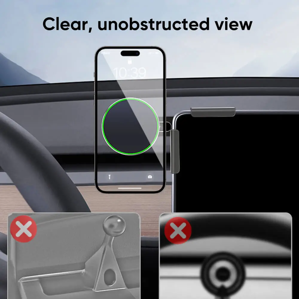 Dual 360° Rotating Magnetic Phone Holder With Wireless Charging Function 2