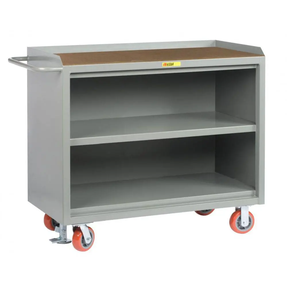 48" Wide Mobile Bench Cabinet W/ 3 Shelves (Hardboard Top) 1