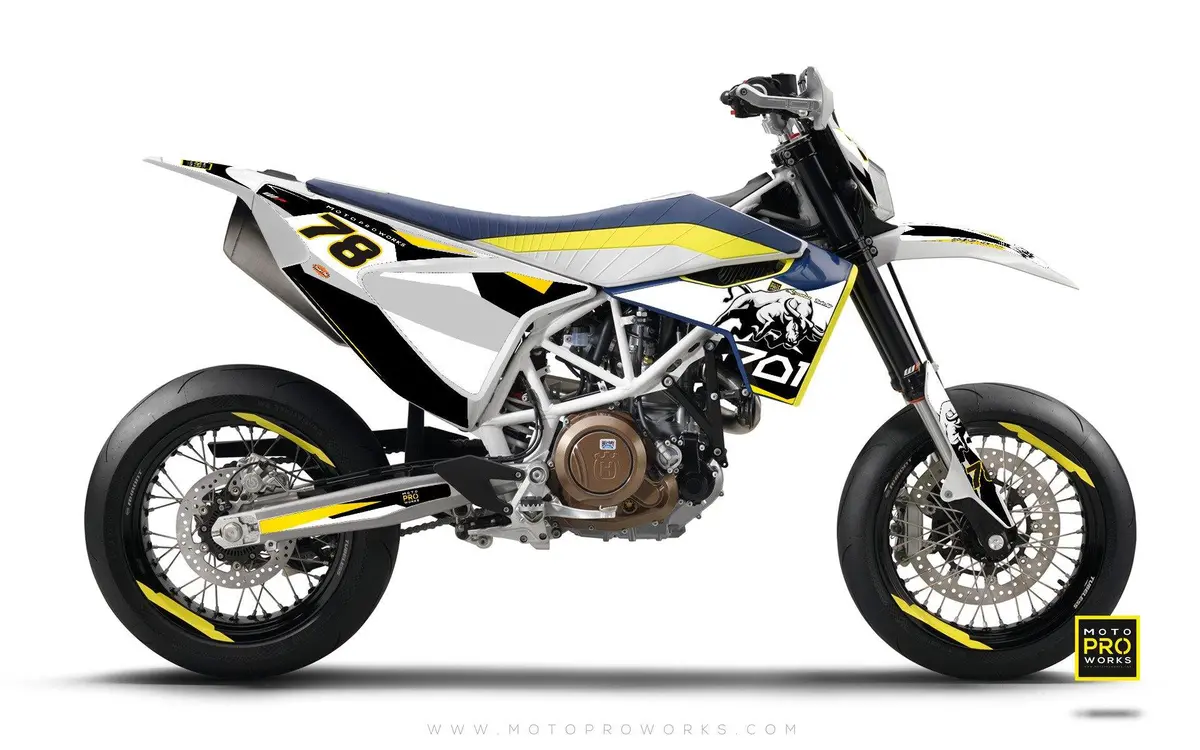 Husqvarna 701 Enduro Graphics - "Toro" (Black/White) 1