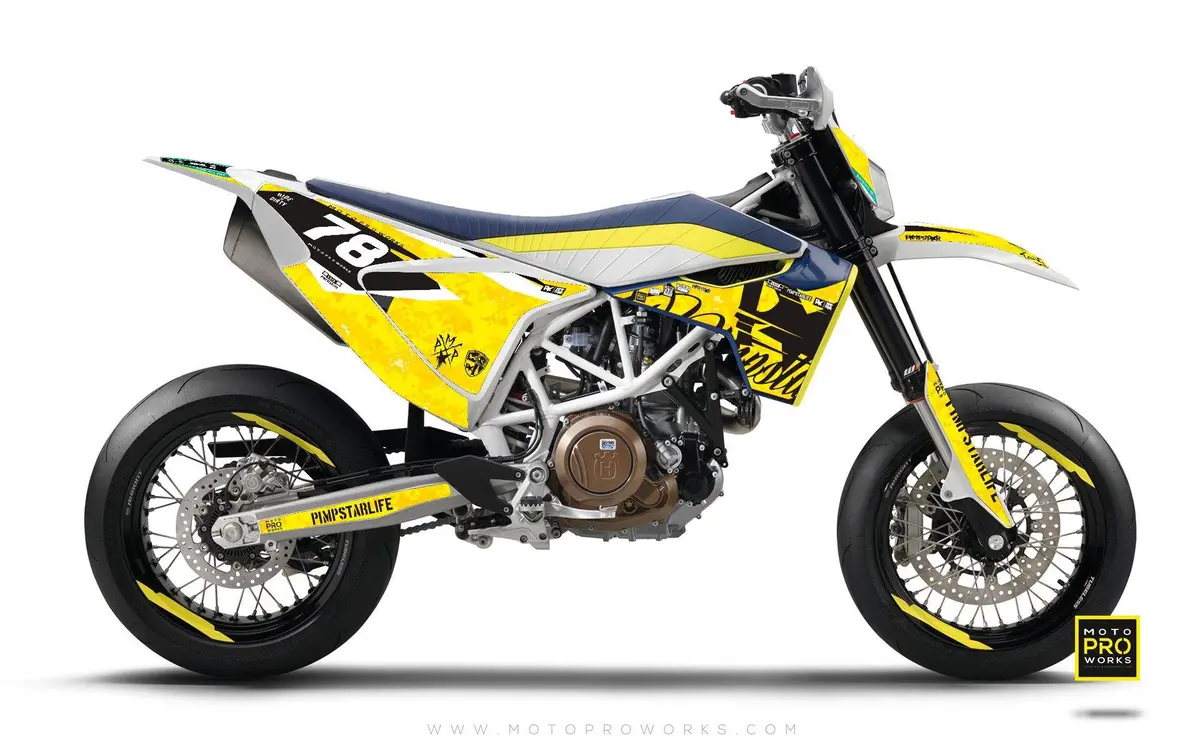 Husqvarna 701 Enduro Graphics - "Marpat" (Yellow) 1