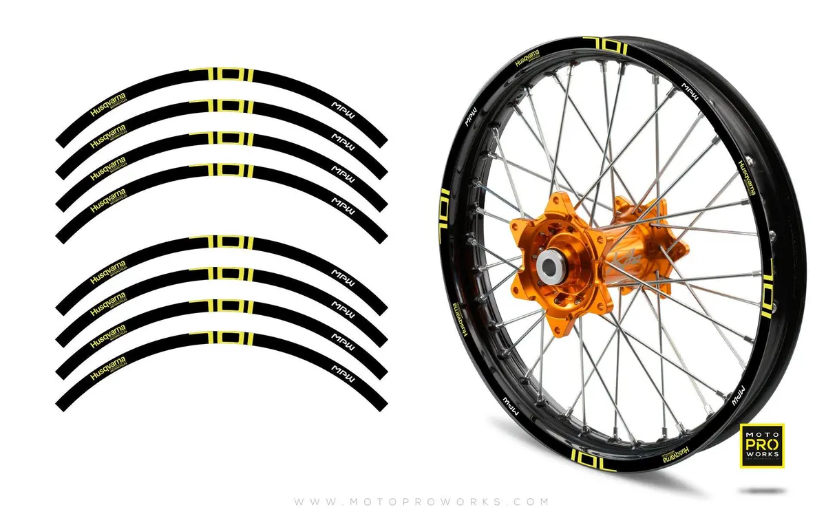 Rim Stripes - "Power" Husqvarna (Black) 1
