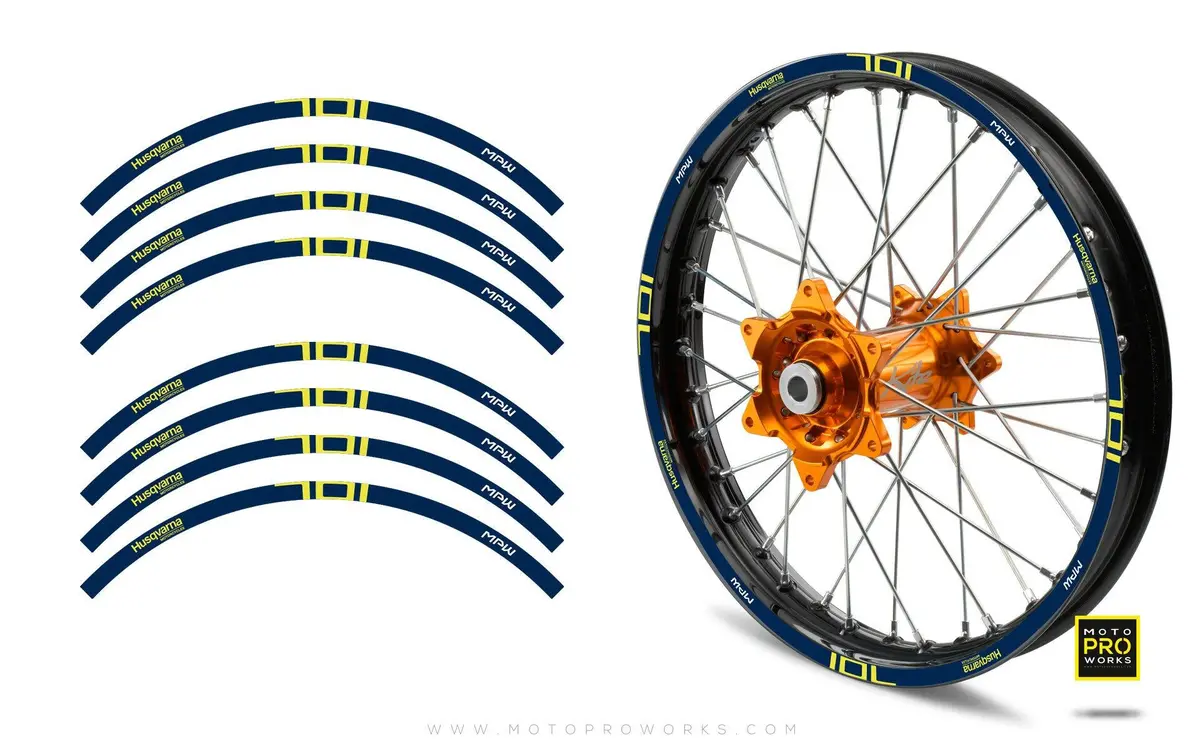 Rim Stripes - "Power" Husqvarna (Blue) 1