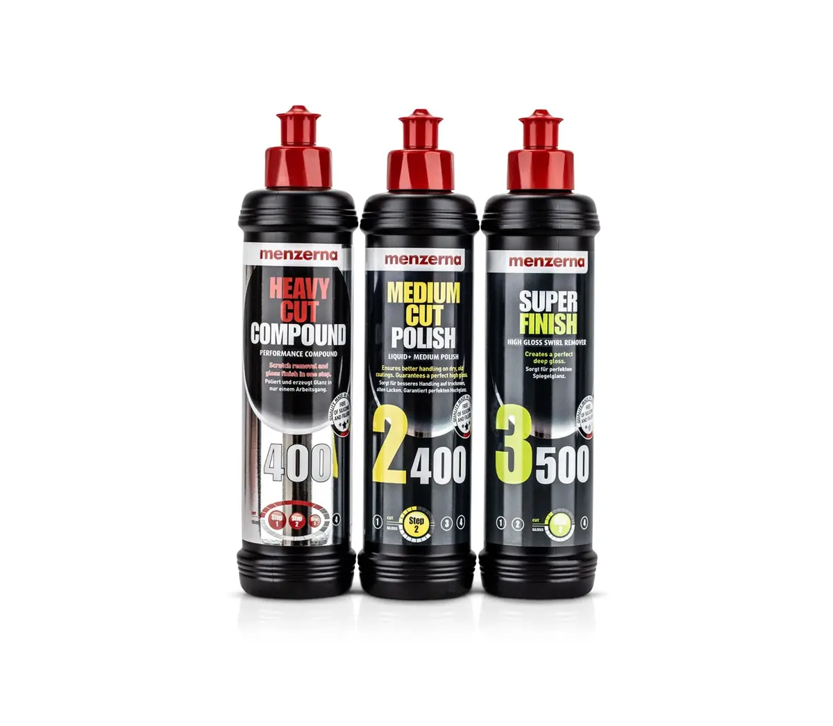 Menzerna 3 Step Polishing Kit - 250Ml / 1L (*) 1