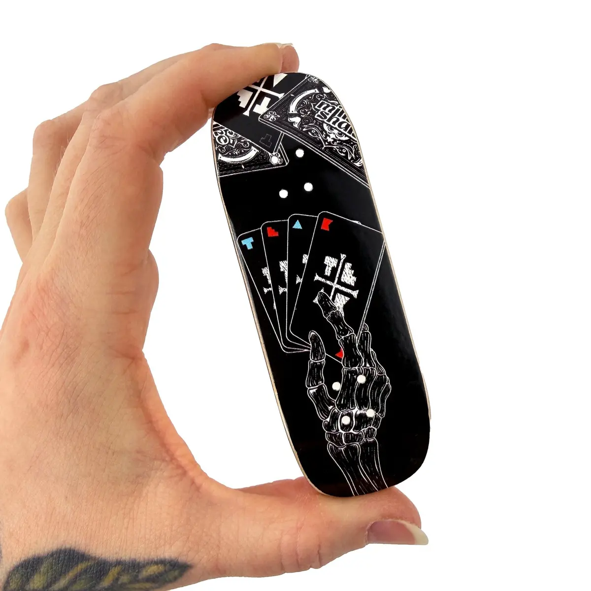 32Mm Milkshake X Teak Collab Deck - "Necro Shuffle" Boxy Shape Fingerboard Deck 2