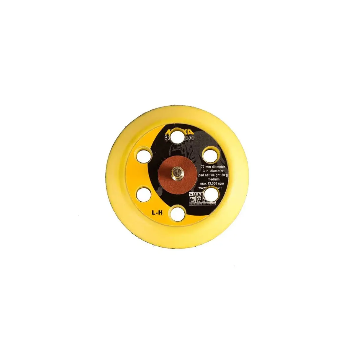 Mirka Backing Pad - 77Mm, 1/4" Thick 6H Medium 1