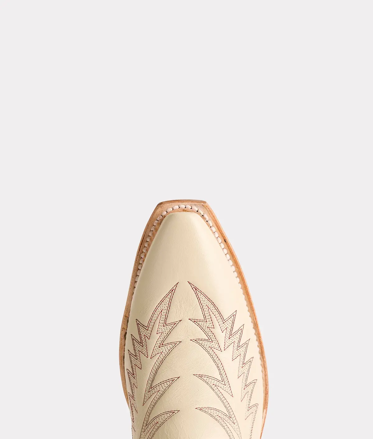 Priscilla :: Glitz Cream W/ Maroon Stitching 8