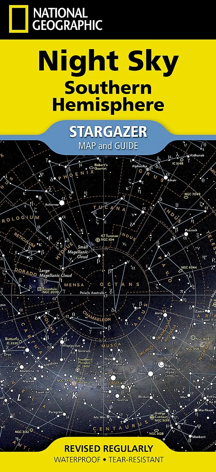 National Geographic Night Sky Southern Hemisphere Stargazer Map And Guide 1