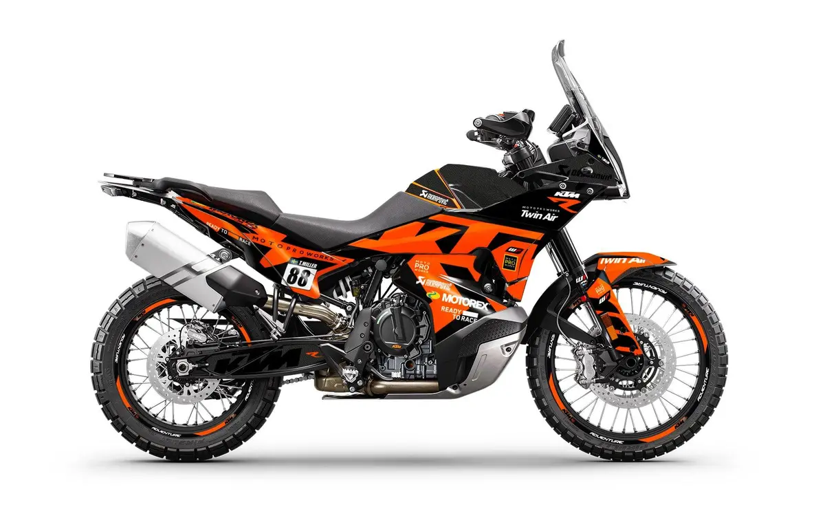 Ktm 790/890 Adventure R/S Graphics - "Nomadic" (Black/Orange) 1