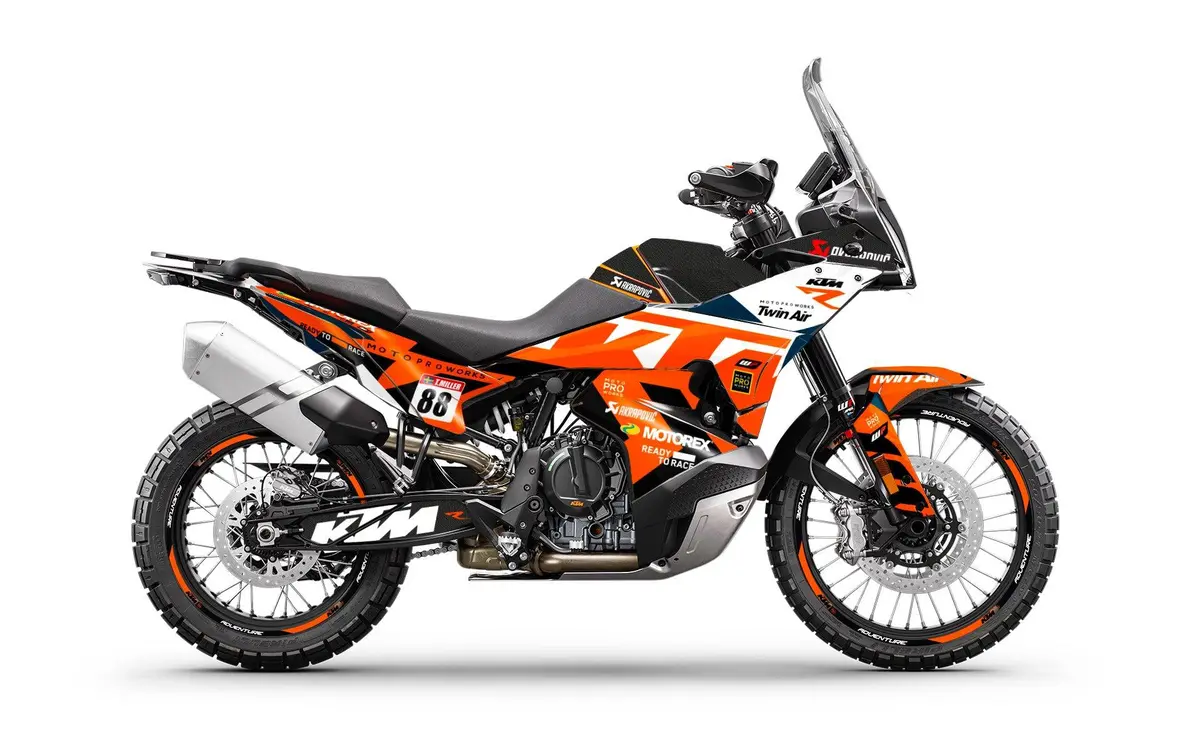 Ktm 790/890 Adventure R/S Graphics - "Nomadic" (White/Blue/Orange) 1