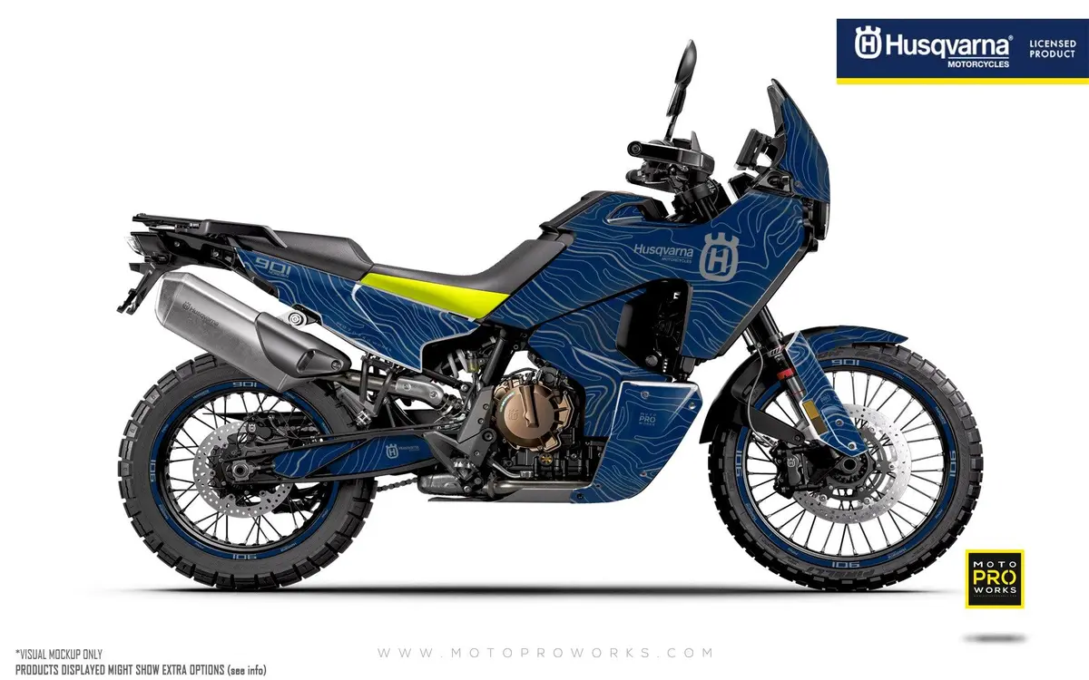Husqvarna Norden 901 Graphics - "Topography" (Blue) 1