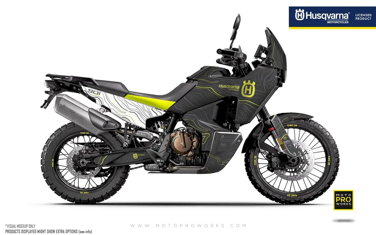 Husqvarna Norden 901 Graphics - "Topography" (Grey/White) 1