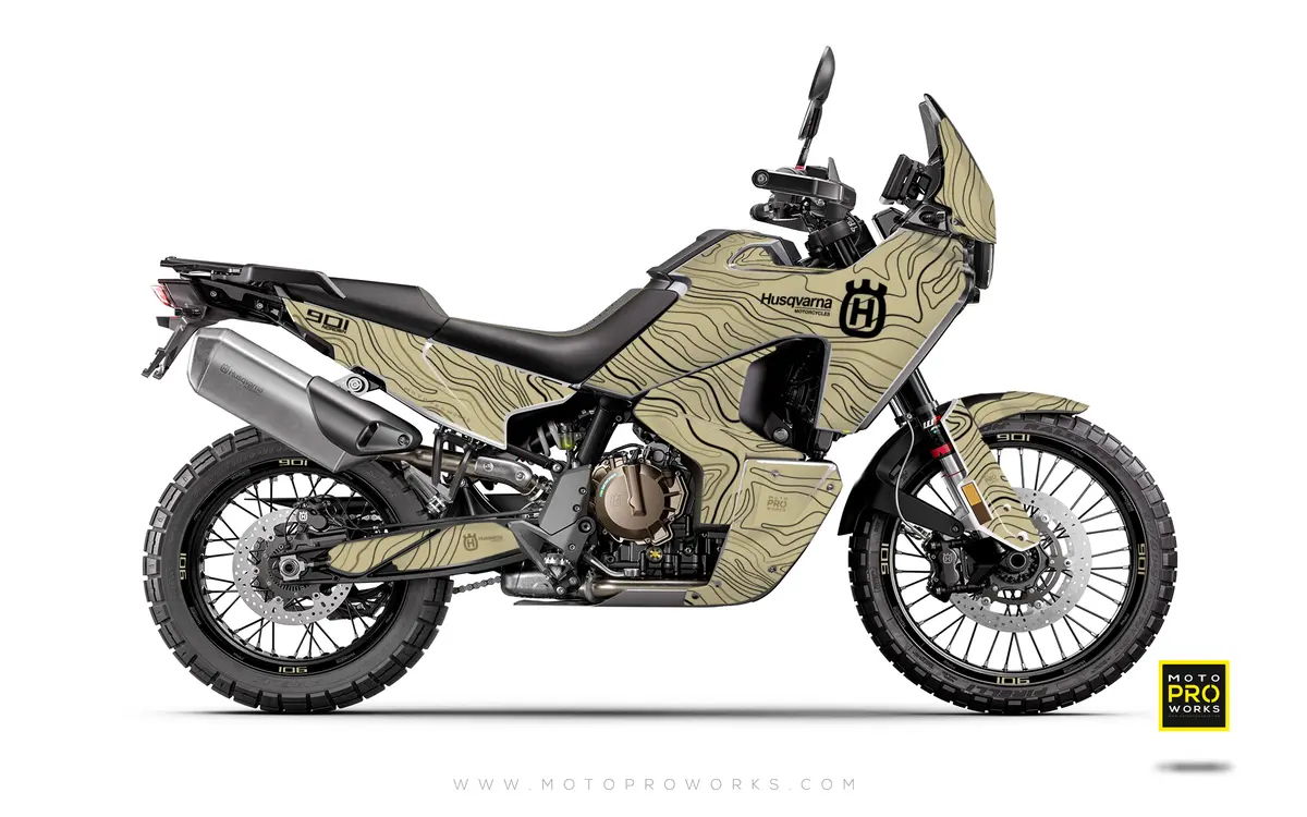 Husqvarna Norden 901 Graphics - "Topography" (Sand) 1