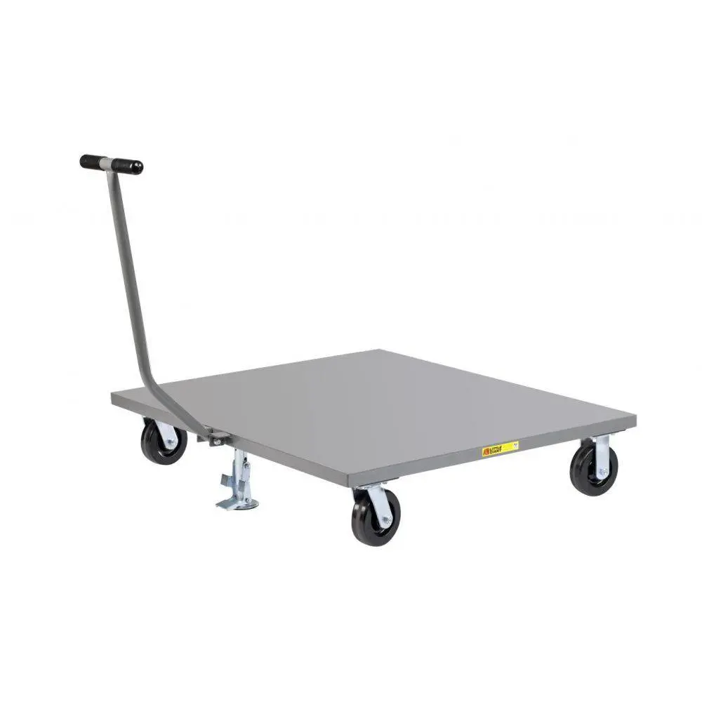 Solid Deck Pallet Dolly W/ T-Handle And Floor Locks 1