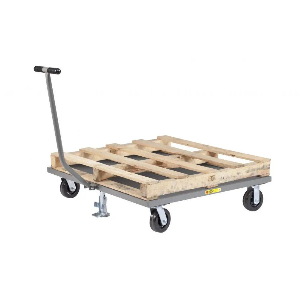 Solid Deck Pallet Dolly W/ T-Handle And Floor Locks 2
