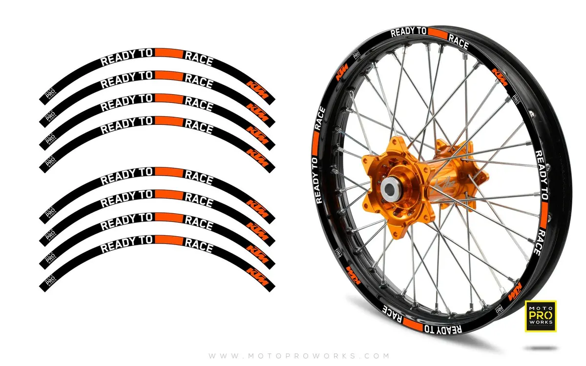 Rim Stripes - Ktm "Ready To Race 2022" (Black) 1