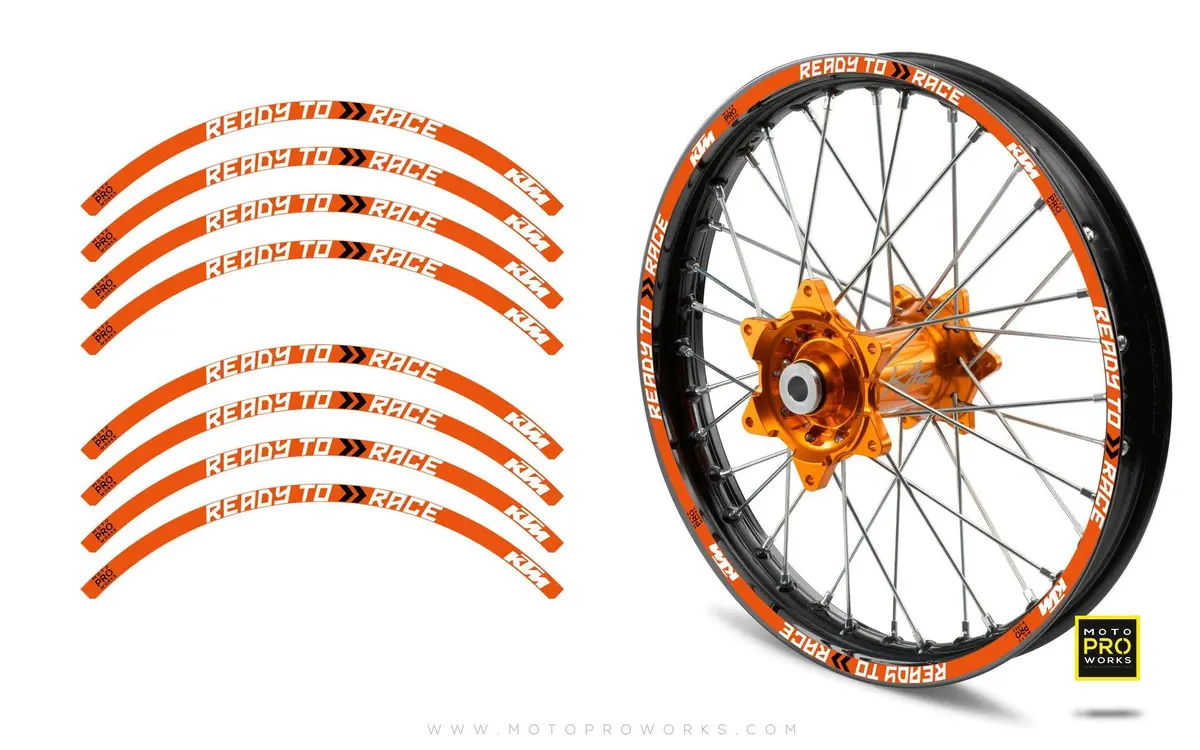 Rim Stripes - Ktm "Ready To Race" (Orange) 1