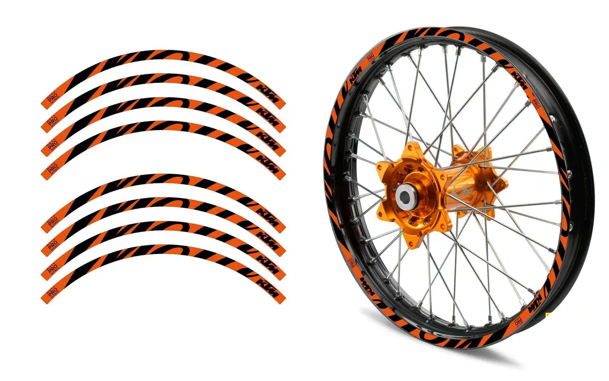 Rim Stripes - Ktm "Script" (Orange) 1