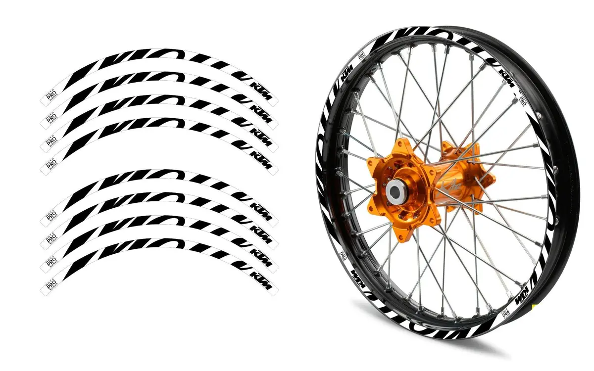 Rim Stripes - Ktm "Script" (White) 1