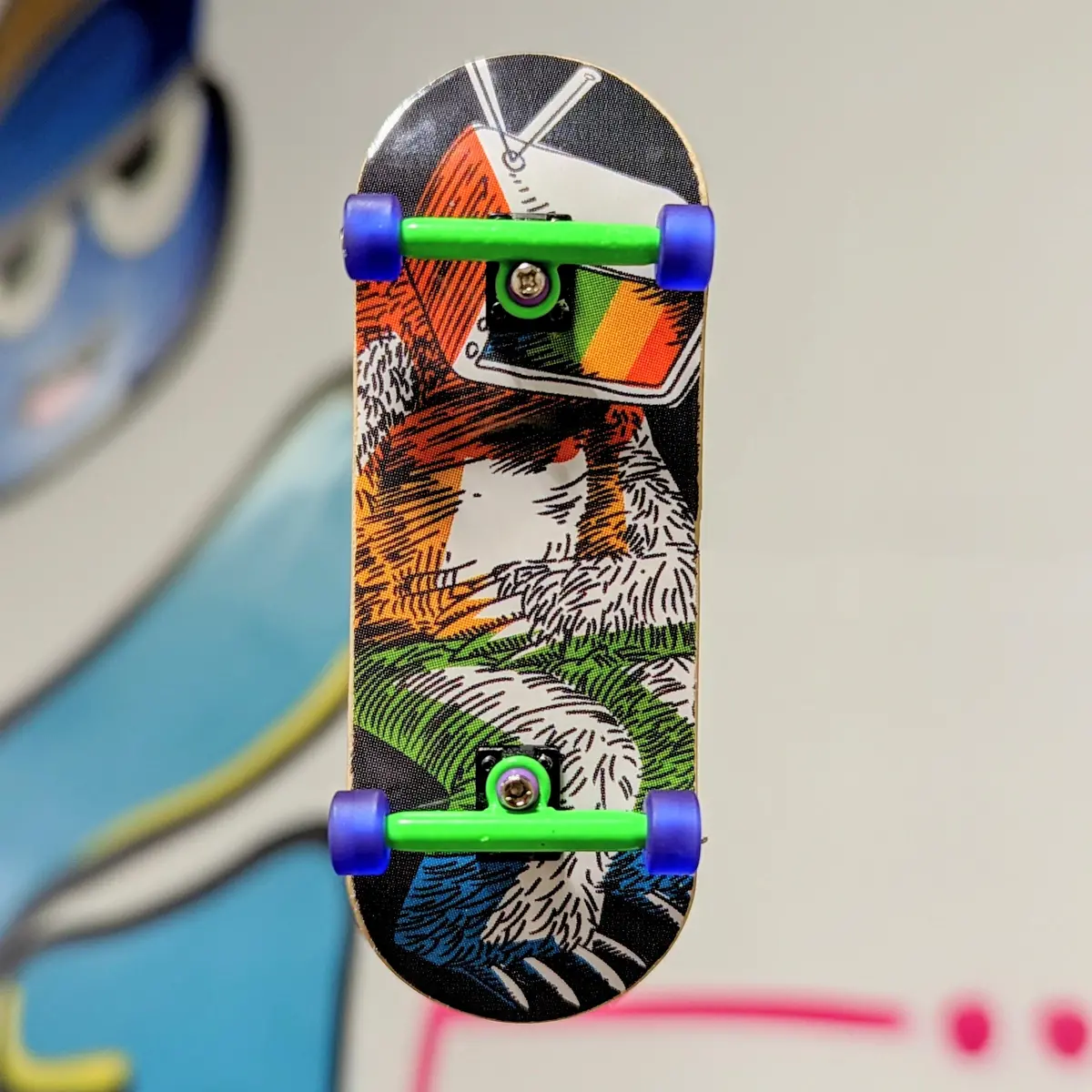 34Mm Heat Transfer Graphic Complete + 61D Apex Wheels + Inv Kingpin Trucks "Calibrating Yeti" 1