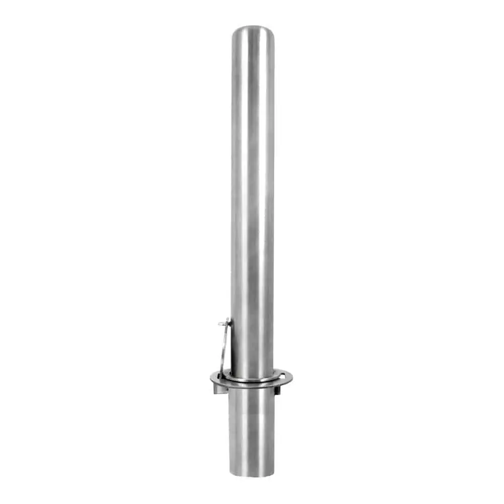 6" Removable Stainless Steel Bollard With Embedment Sleeve (36" Height) 1