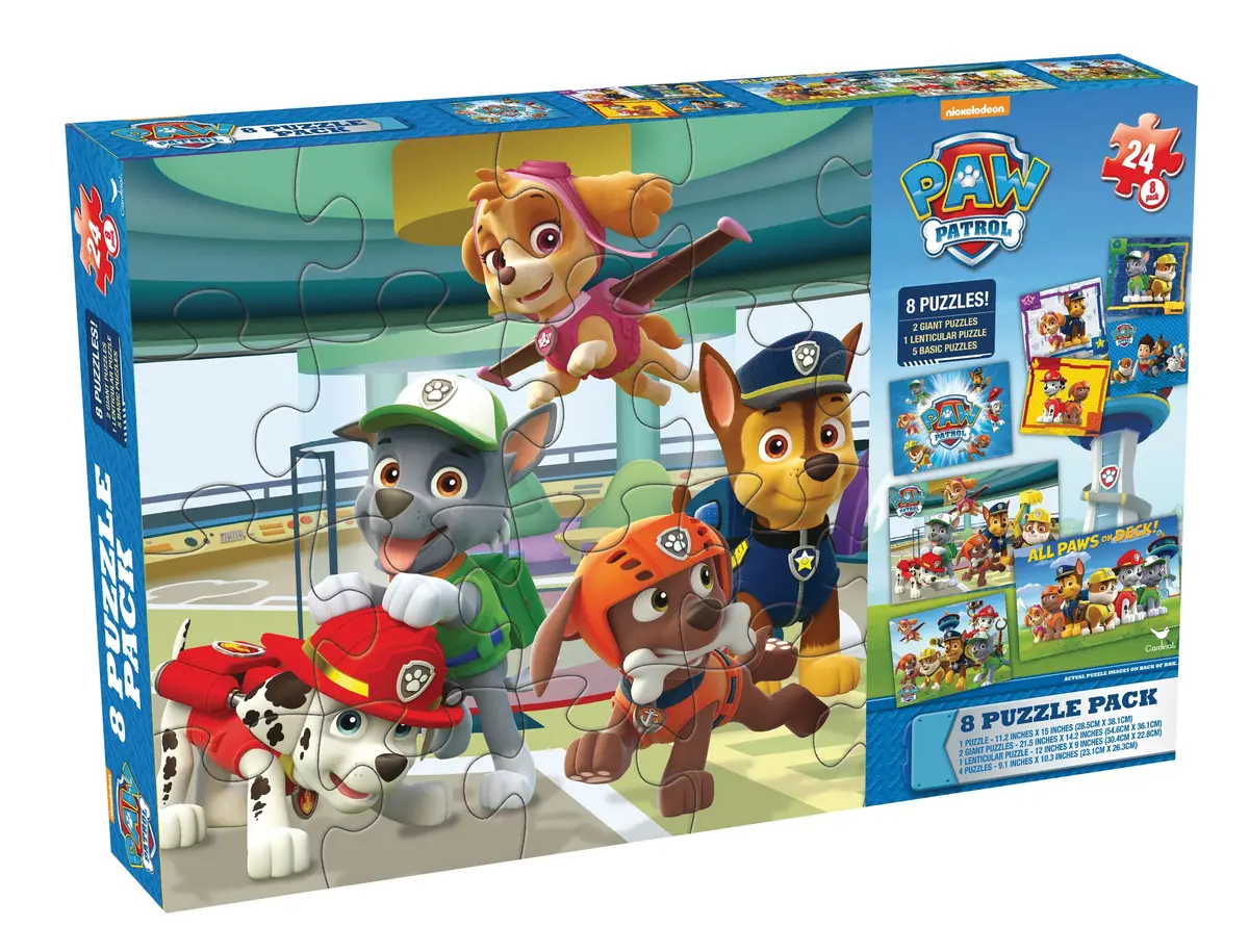 Pacote 8 Puzzles Patrulha Pata Nickelodeon 24 Peças 1