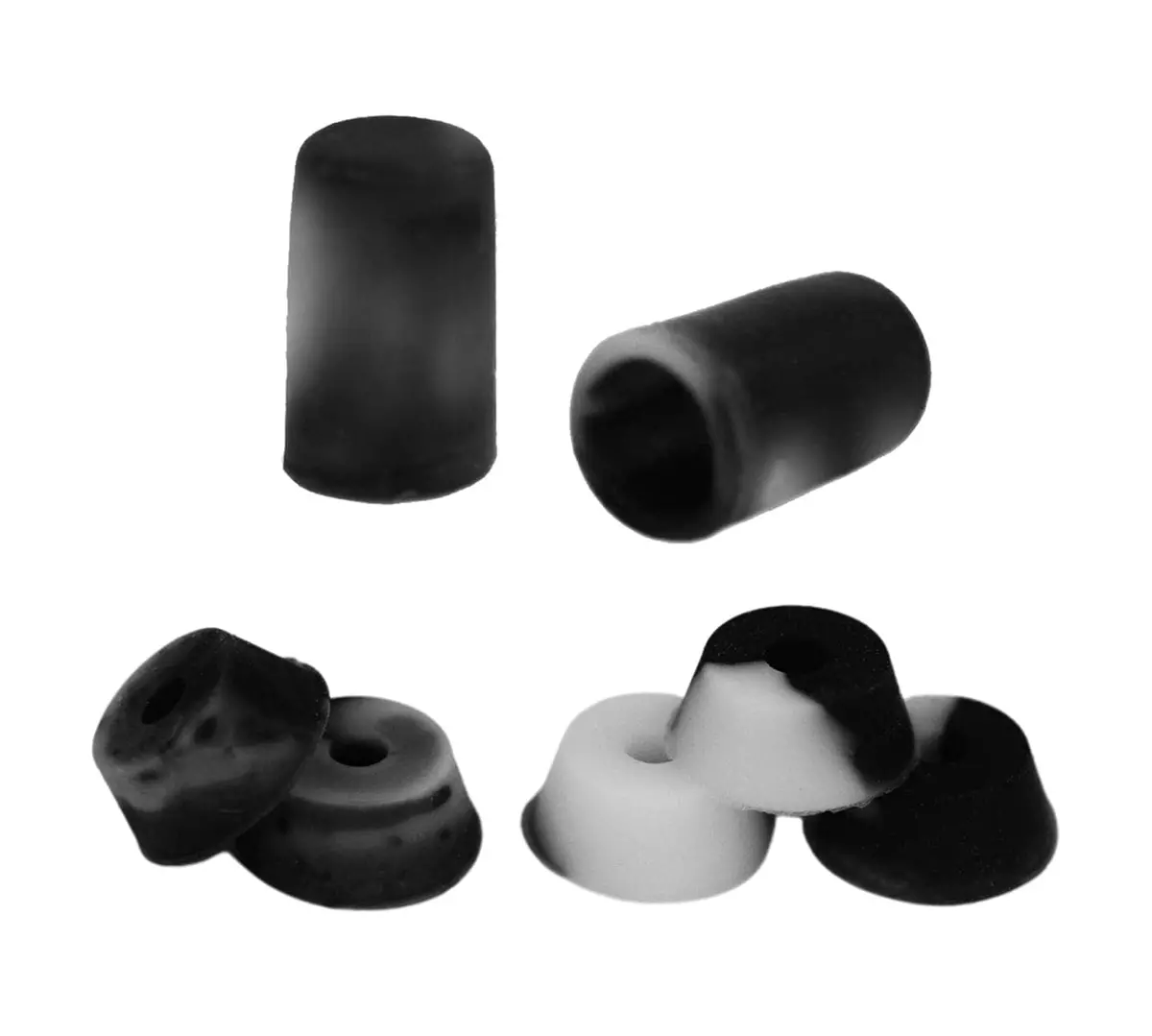 Pro Duro Pivot Cups Fingerboard Tuning Kit - Set Of 2 Pivot Cups & Pro Duro Bubble Bushings Set - Black & White Swirl Colorway 1