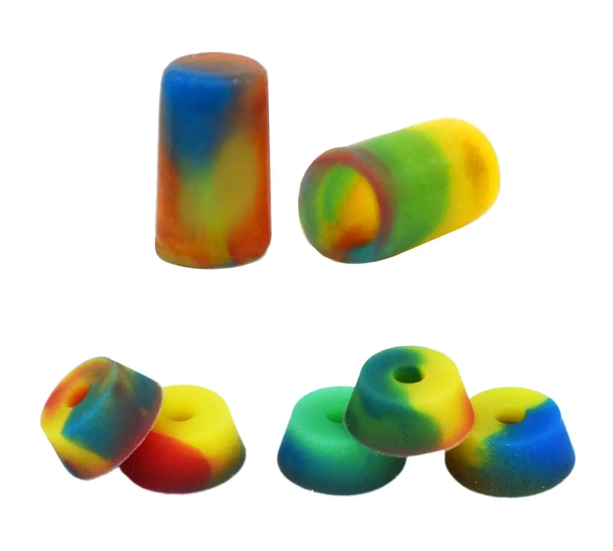 Pro Duro Pivot Cups Fingerboard Tuning Kit - Set Of 2 Pivot Cups & Pro Duro Bubble Bushings Set - Tie Dye Swirl Colorway 1