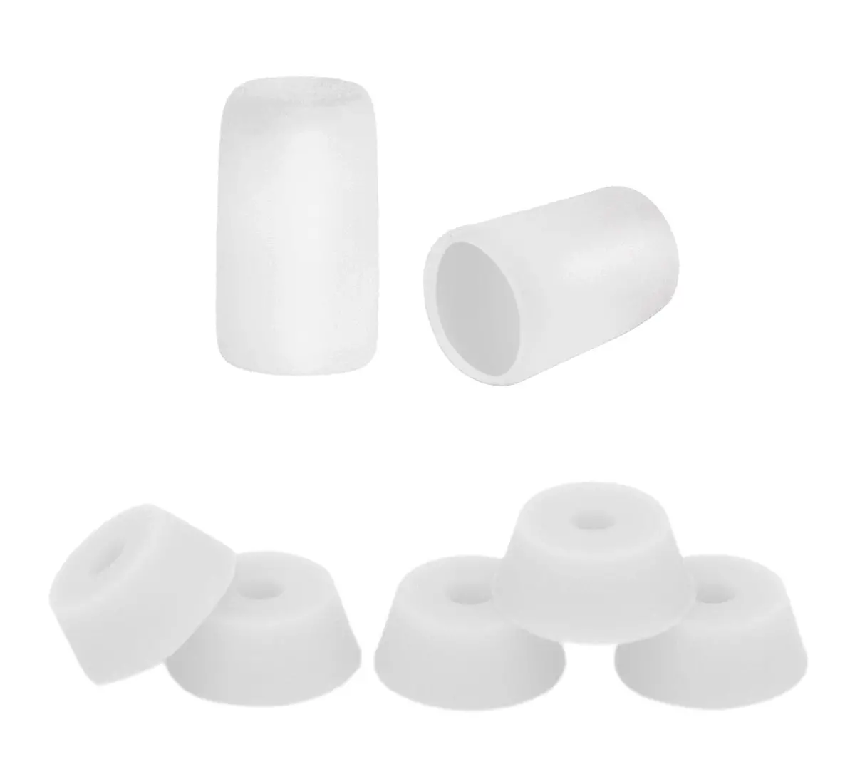 Pro Duro Pivot Cups Fingerboard Tuning Kit - Set Of 2 Pivot Cups & Pro Duro Bubble Bushings Set - White Colorway 1