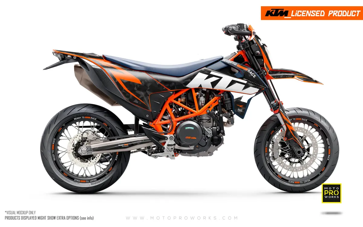 Ktm 690 Enduro Graphics - "Polyatomic" (Black) 1