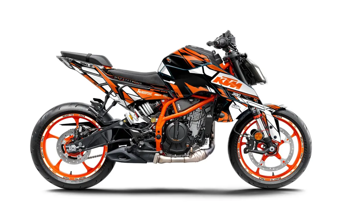 Ktm 390 Duke Graphics - "Pulse" (White) 1